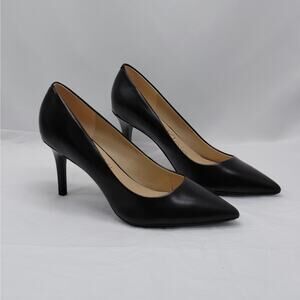 Calvin Klein Womens Heels Size 10M Black Leather Classic Office Pumps Evening